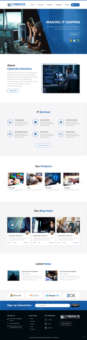 Design Wordpress par pb pour Cybersite Solutions Pty Ltd | Design : #19220785