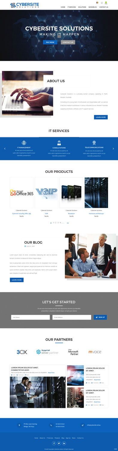 Diseño Wordpress por pb para Cybersite Solutions Pty Ltd | Diseño #19220797