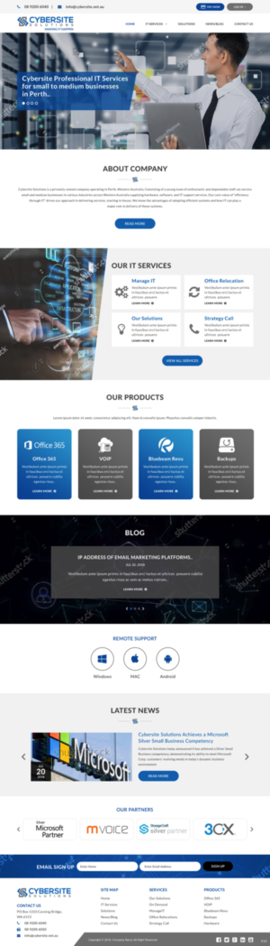 Design Wordpress par pb pour Cybersite Solutions Pty Ltd | Design : #19220801