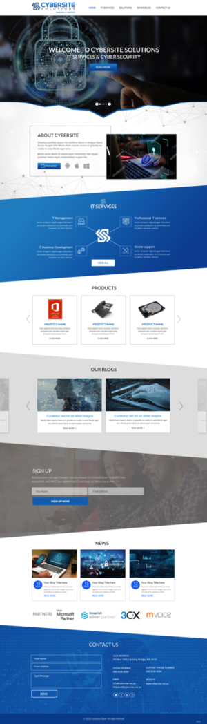 Design Wordpress par pb pour Cybersite Solutions Pty Ltd | Design : #19220806