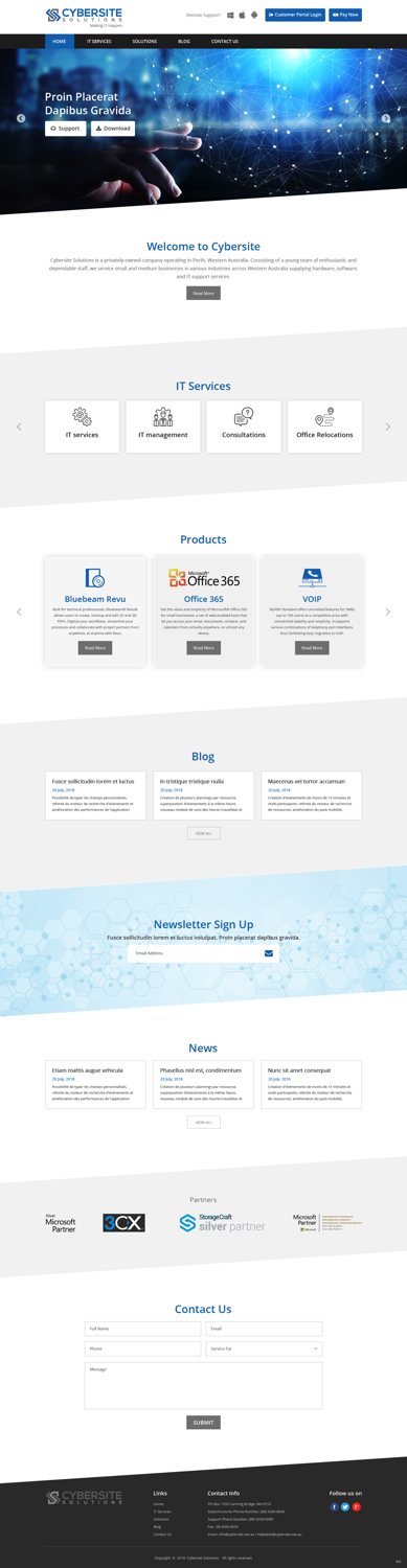 Wordpress Design by pb for Cybersite Solutions Pty Ltd | Design #19228683