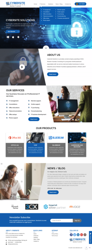 Design Wordpress par pb pour Cybersite Solutions Pty Ltd | Design : #19228684
