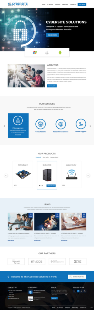 Design Wordpress par pb pour Cybersite Solutions Pty Ltd | Design : #19228685