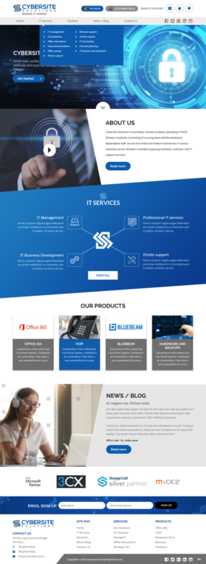 Design Wordpress par pb pour Cybersite Solutions Pty Ltd | Design : #19245877