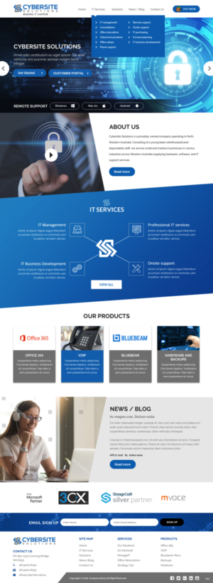 Design Wordpress par pb pour Cybersite Solutions Pty Ltd | Design : #19245878