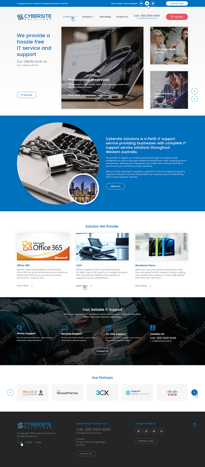 Design Wordpress par Ved Web Services pour Cybersite Solutions Pty Ltd | Design #19244170
