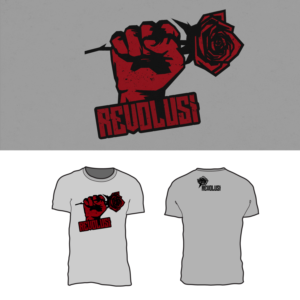 Rose/raised fist logo design for clothing brand | Design de T-shirt par Sirens Call