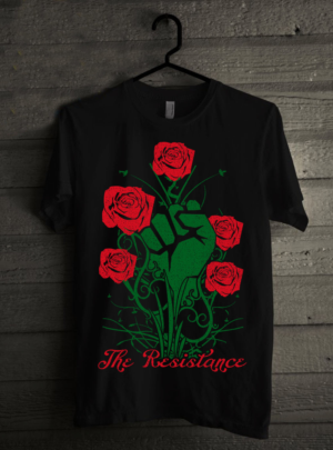 Rose/raised fist logo design for clothing brand | Design de T-shirt par creative gravity