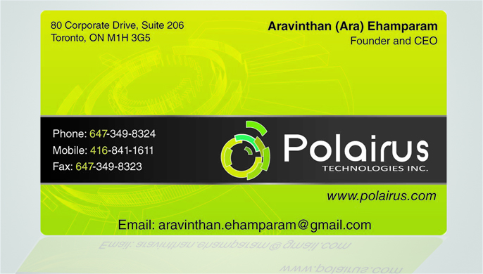 Visitenkarten-Design von avdhesh für Polairus Technologies Inc. | Design #56270