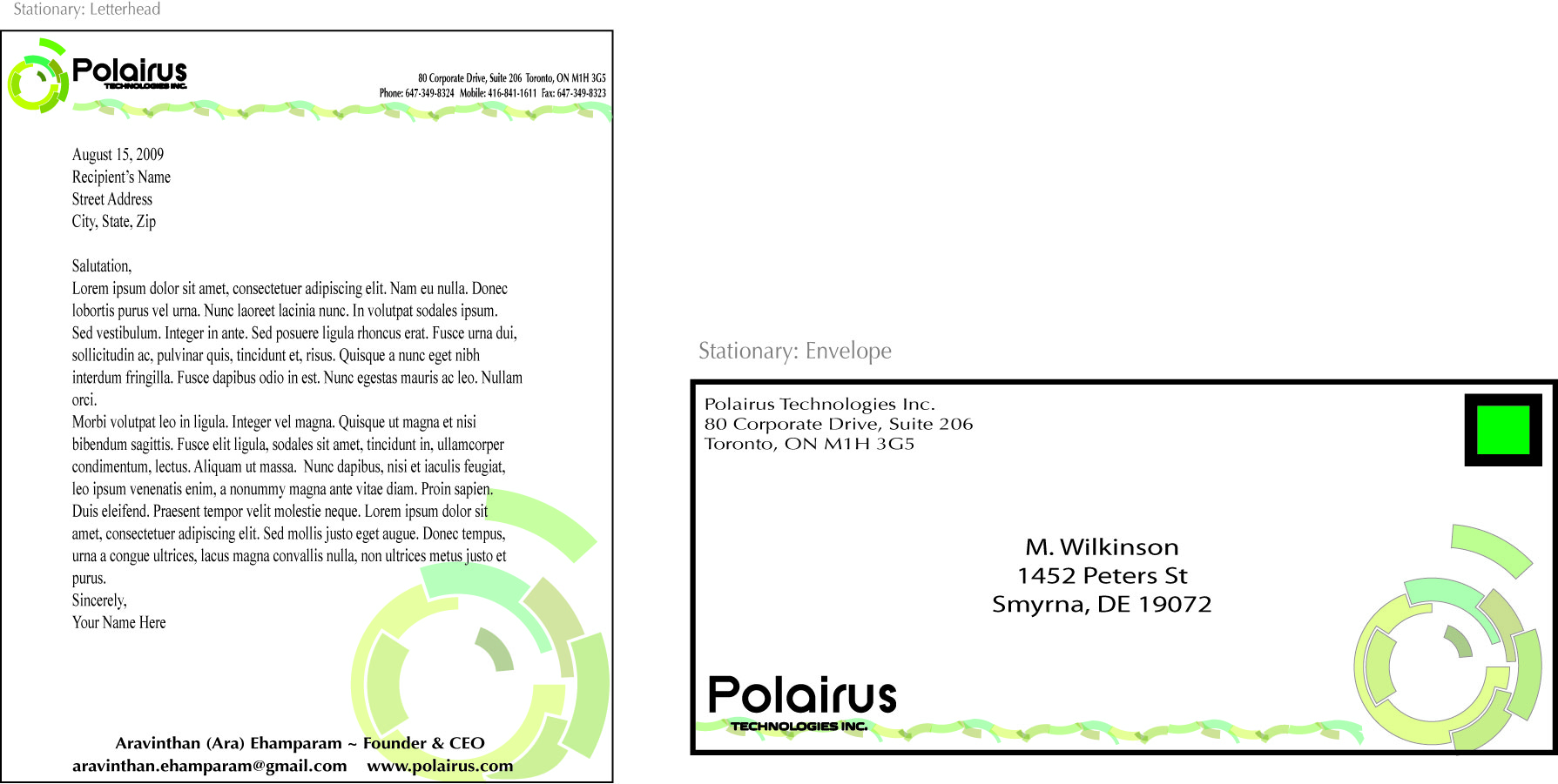 Business Card Design by Soleil Meade for Polairus Technologies Inc. | Design #59428