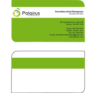 Business Card Design by Nicole H. for Polairus Technologies Inc. | Design #60018