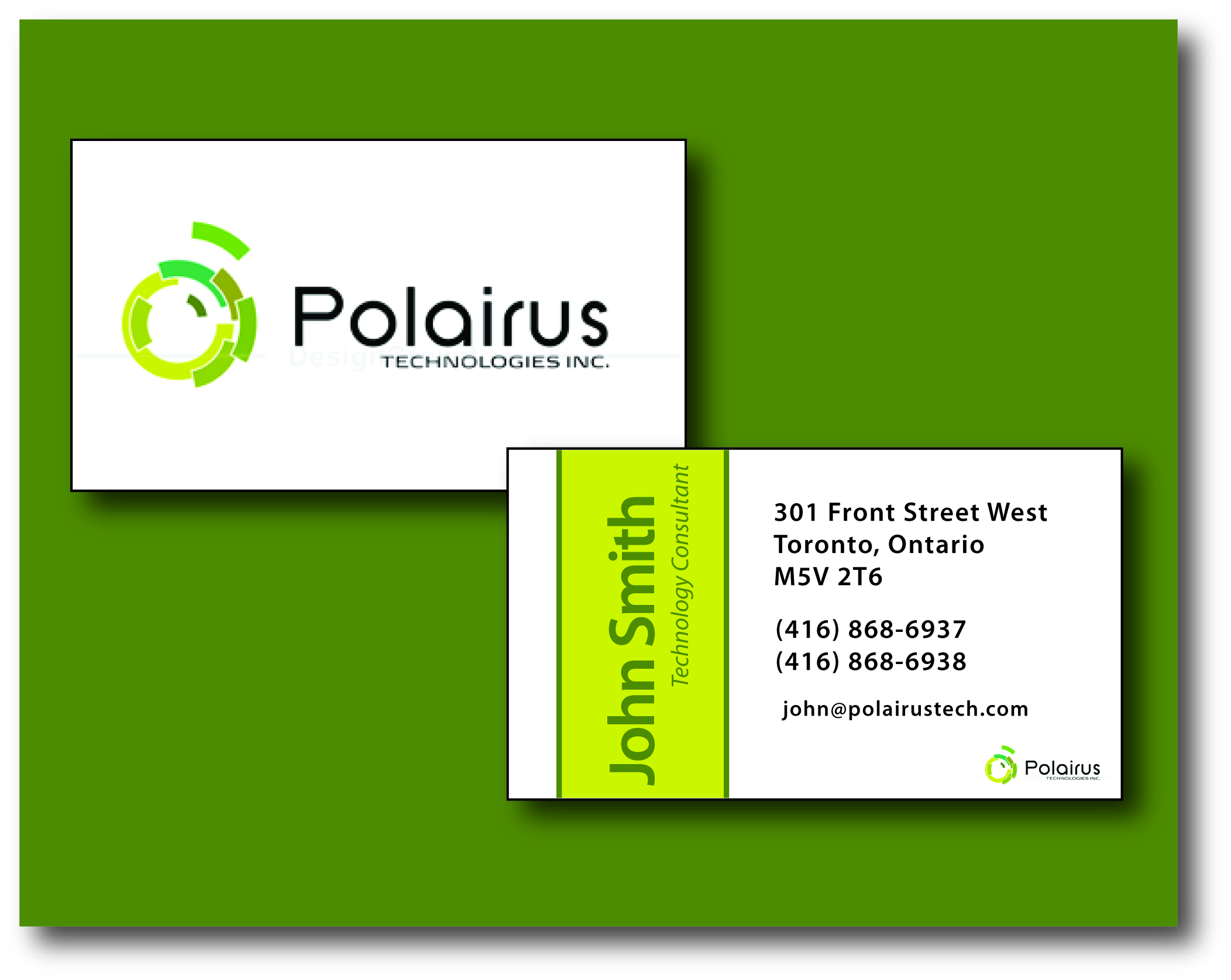 Business Card Design by Stellar Designs for Polairus Technologies Inc. | Design #56186