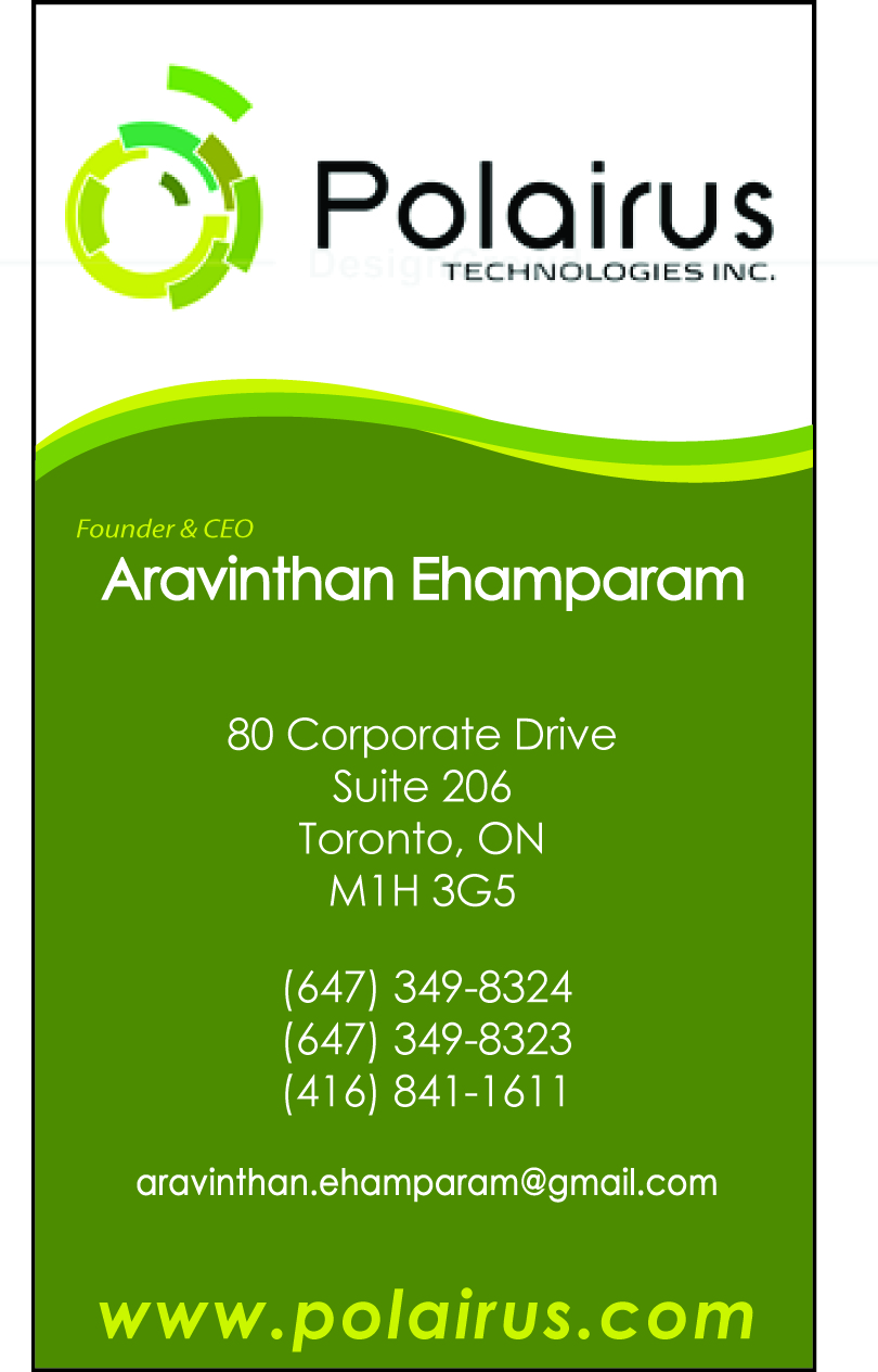 Business Card Design by Stellar Designs for Polairus Technologies Inc. | Design #56331