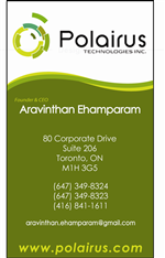 Business Card Design by Stellar Designs for Polairus Technologies Inc. | Design: #56331