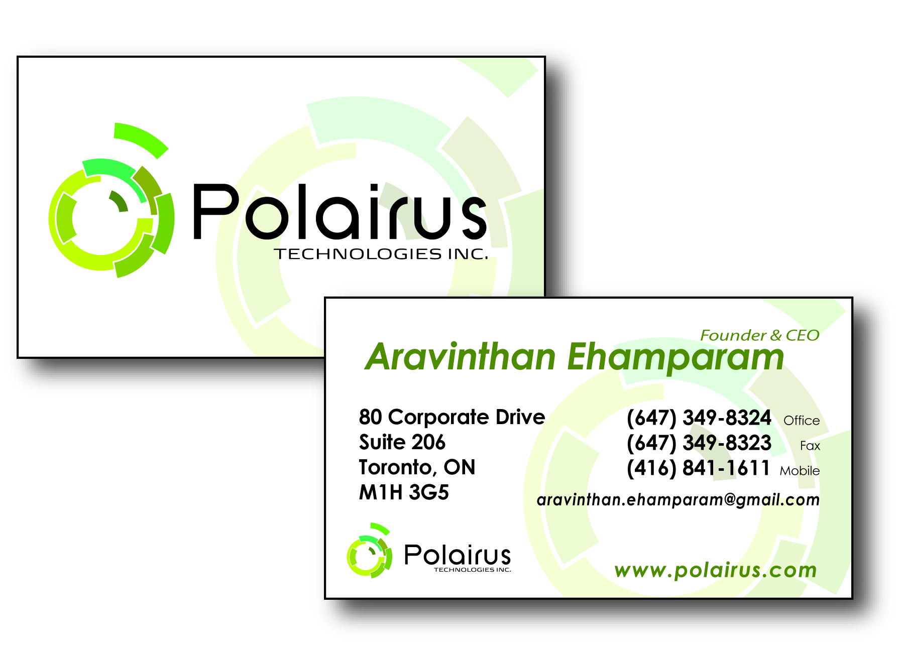 Business Card Design by Stellar Designs for Polairus Technologies Inc. | Design #56418