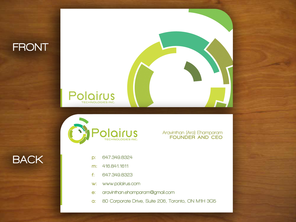 Business Card Design by k.a.d.a. designs for Polairus Technologies Inc. | Design #57811