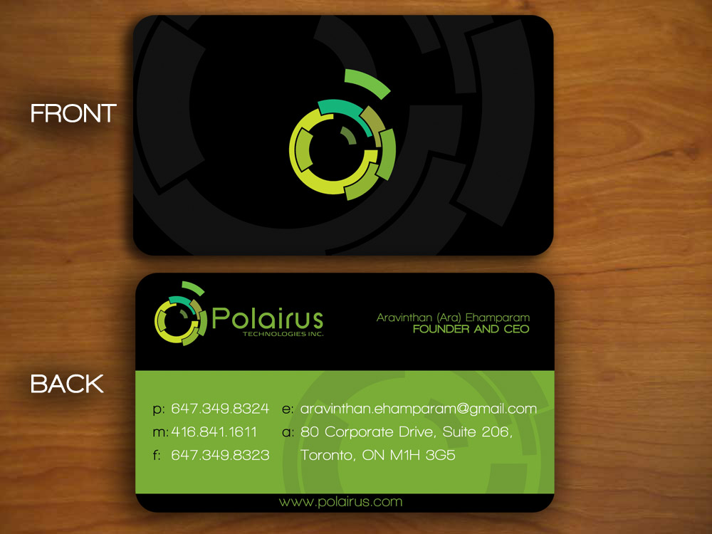 Business Card Design by k.a.d.a. designs for Polairus Technologies Inc. | Design #59973