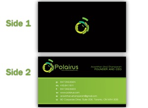 Design de Carte de Visite par k.a.d.a. designs pour Polairus Technologies Inc. | Design : #60514