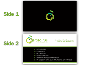 Design de Carte de Visite par k.a.d.a. designs pour Polairus Technologies Inc. | Design : #60516