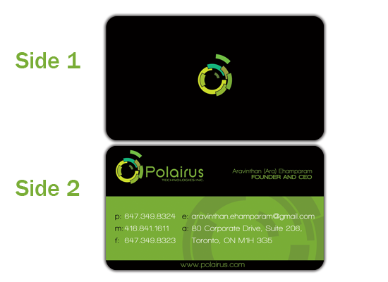 Business Card Design by k.a.d.a. designs for Polairus Technologies Inc. | Design #62182