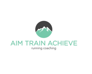 I want the text to be underneath the logo (not within the logo). Underneath the logo I want 2 lines of text. Line 1 should display: AIM TRAIN ACHIEVE. Line 2 should display: running coaching. Note that Line 1 is in capitals and Line 2 not in capitals. | Logo Design by Pv_999
