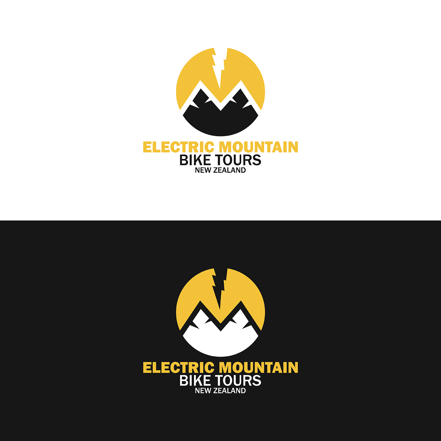 Diseño de Logo por Dinov Designs para Electric Mountain Bike Tours NZ | Diseño #19234402