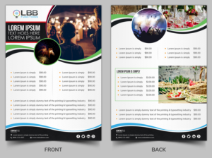 Local Party hire company looking to attract more business | Flyer Design by SAI DESIGNS
