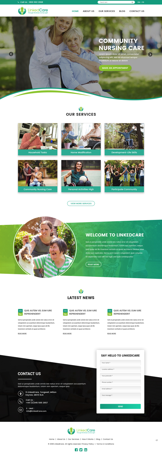 Web Design by pb for LinkedCare | Design #19245931
