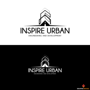 'Inspire Urban' can be the main text, with 'Engineering and Development' as smaller or less prominent text | Logo Design by Graphic Bricks