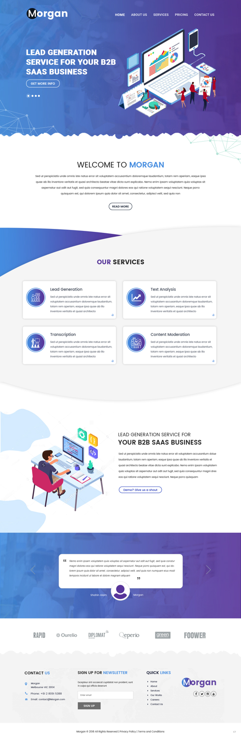 Web Design by pb for Morgan Williams Freelance | Design #19245974