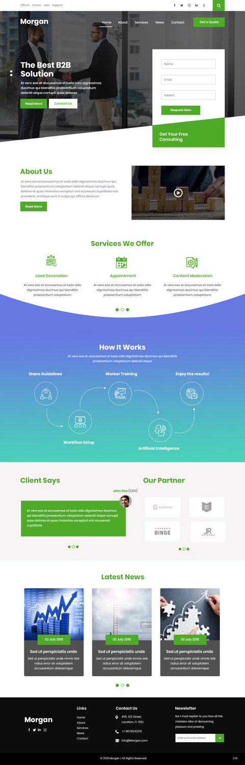 Web Design by pb for Morgan Williams Freelance | Design #19245980