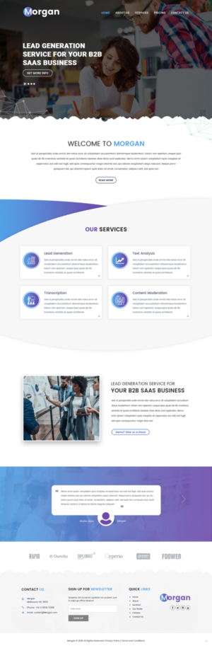 Diseño Web por pb para Morgan Williams Freelance | Diseño: #19255510