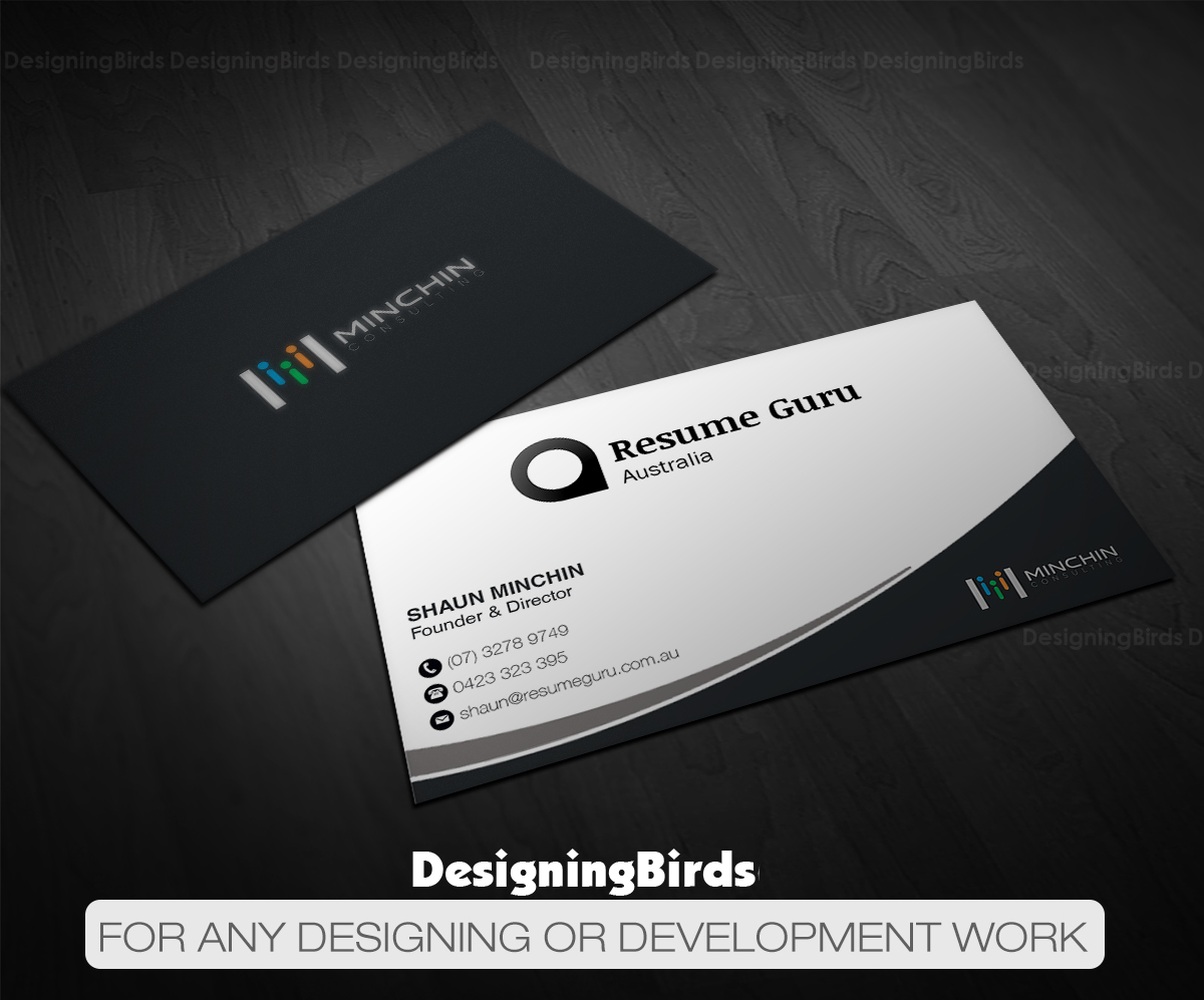 Business Card Design by Designing Birds for Resume Guru Australia | Design #19295363