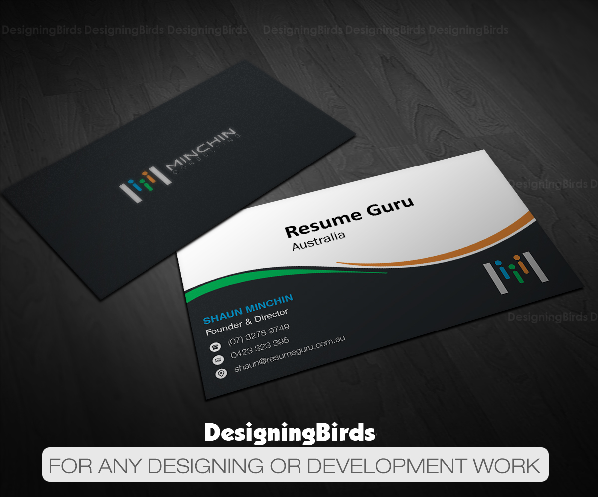 Business Card Design by Designing Birds for Resume Guru Australia | Design #19295432
