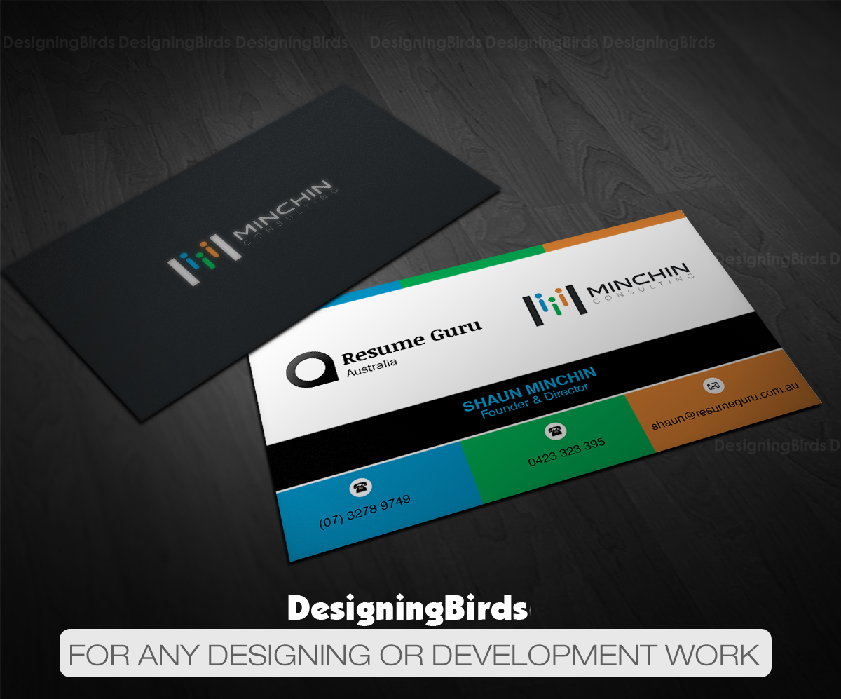 Business Card Design by Designing Birds for Resume Guru Australia | Design #19295658