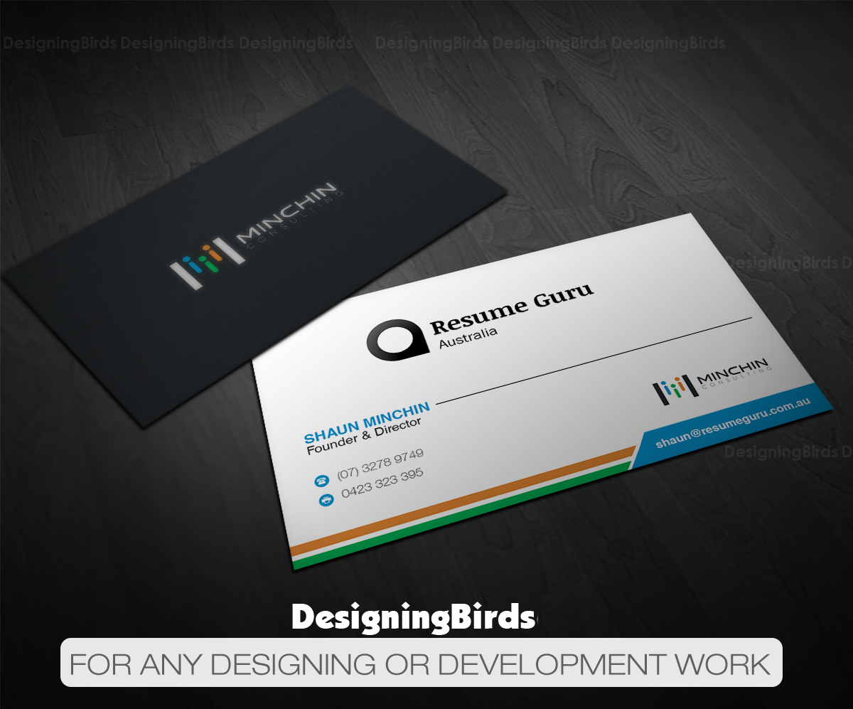 Business Card Design by Designing Birds for Resume Guru Australia | Design #19295659