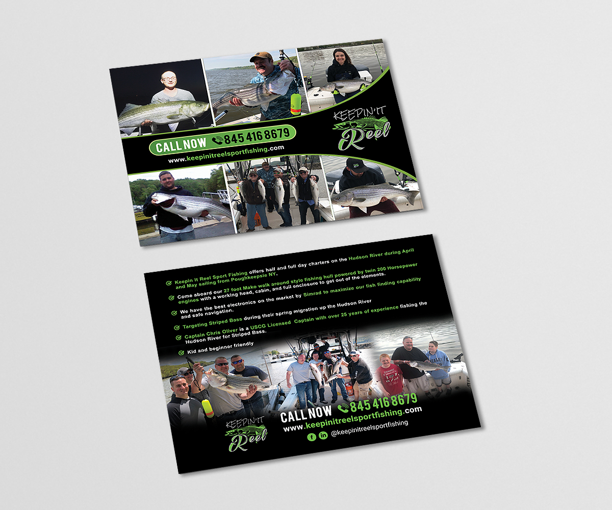 Postcard Design by Designers Hub for Keepin it reel sportfishing | Design #19287262