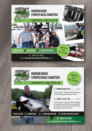 Postcard Design by alex989 for Keepin it reel sportfishing | Design: #19263118