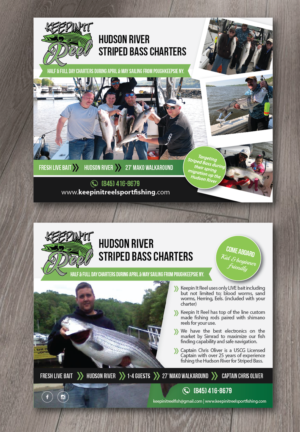 Postcard Design by alex989 for Keepin it reel sportfishing | Design: #19265145