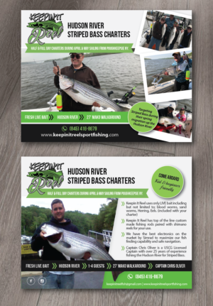 Postcard Design by alex989 for Keepin it reel sportfishing | Design: #19265409