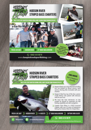 Postcard Design by alex989 for Keepin it reel sportfishing | Design: #19267342