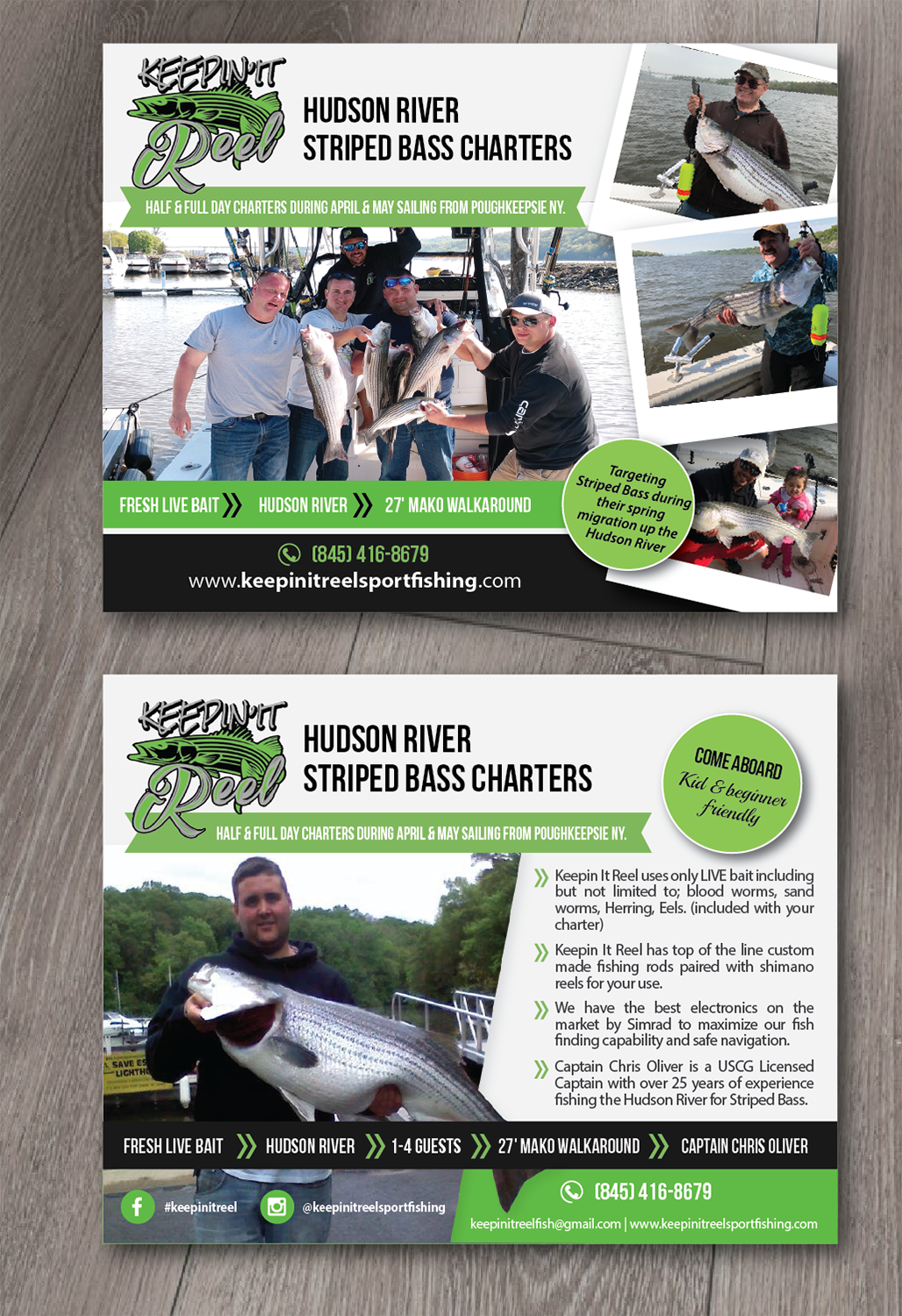 Postcard Design by alex989 for Keepin it reel sportfishing | Design: #19267343