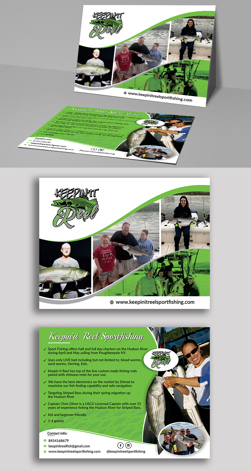 Postcard Design by ecorokerz for Keepin it reel sportfishing | Design #19281120