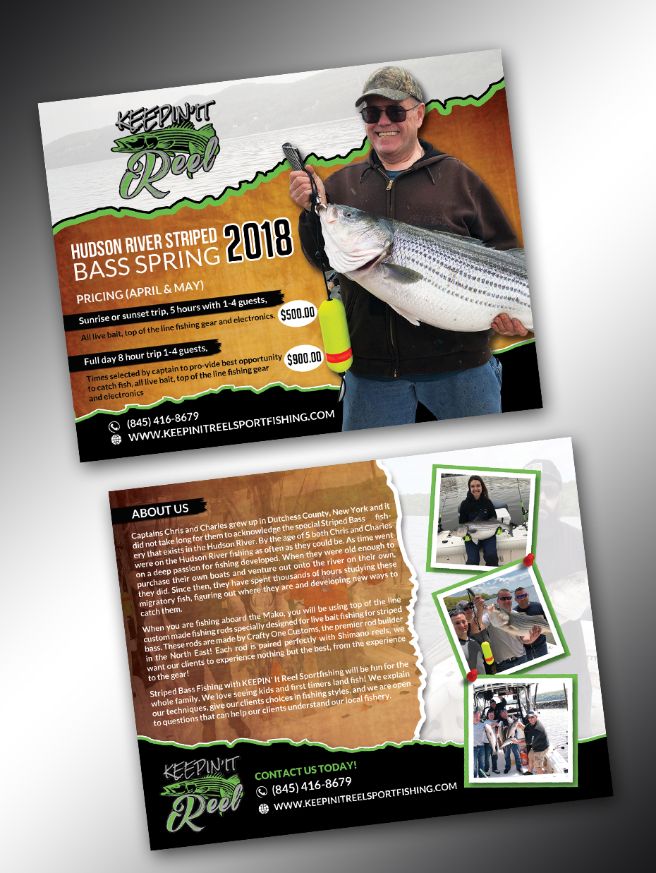 Postcard Design by innovative earth for Keepin it reel sportfishing | Design #19260805