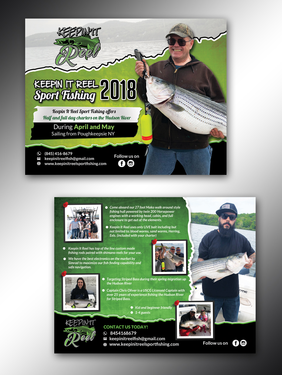 Postcard Design by innovative earth for Keepin it reel sportfishing | Design #19265624