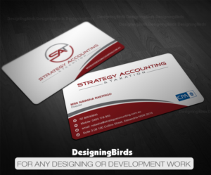 Business Card Design by Designing Birds for STRATEGY ACCOUNTING & TAXATION  | Design: #19253001