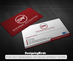 Business Card Design by Designing Birds for STRATEGY ACCOUNTING & TAXATION  | Design: #19254490