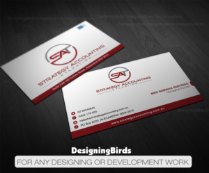 Business Card Design by Designing Birds for STRATEGY ACCOUNTING & TAXATION  | Design: #19257046