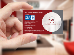 Business Card Design by Creations Box 2015 for STRATEGY ACCOUNTING & TAXATION  | Design: #19255959