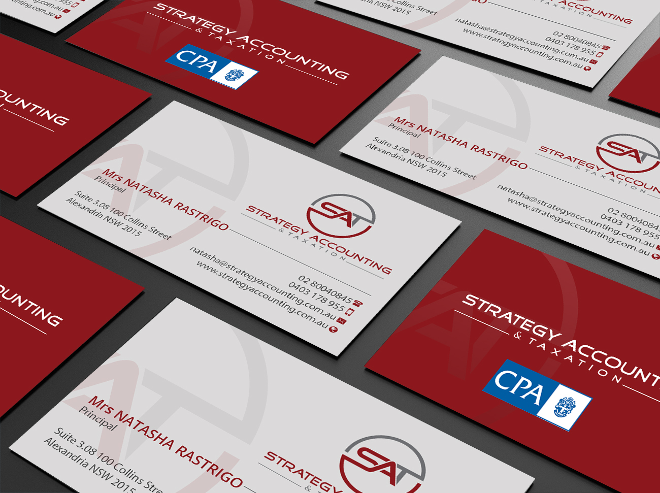 Design de Carte de Visite par Creations Box 2015 pour STRATEGY ACCOUNTING & TAXATION  | Design #19255977
